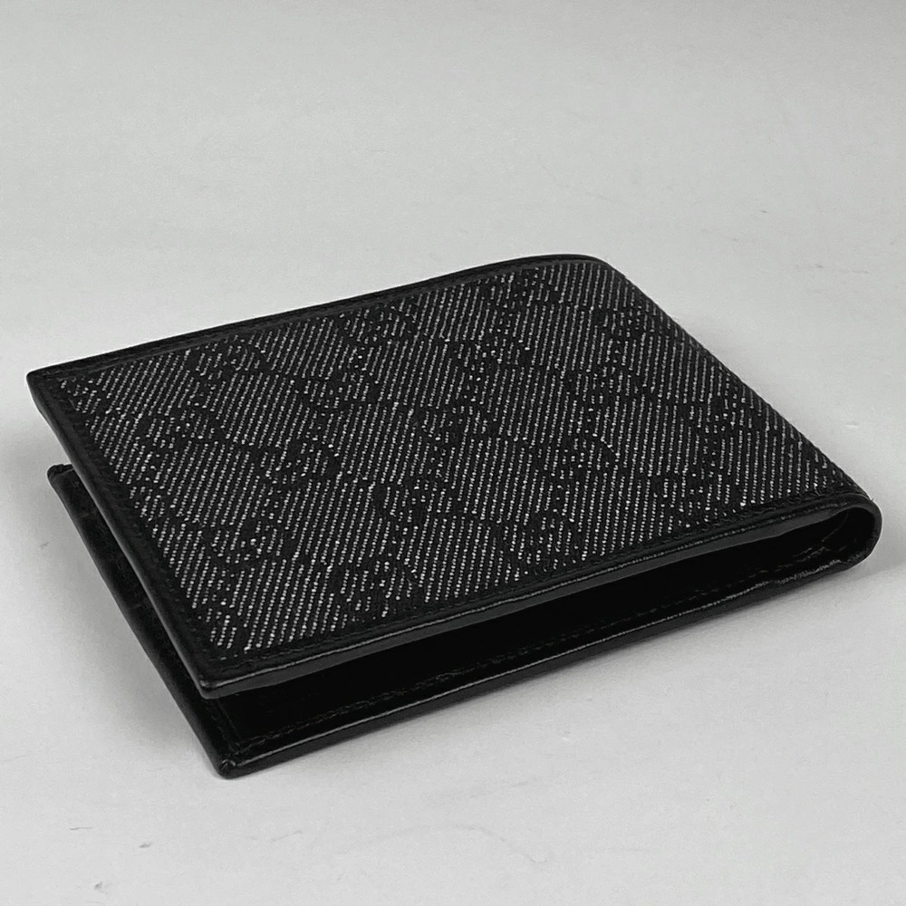 Gucci GG bi fold Wallet billfold canvas black - Picture 2 of 4